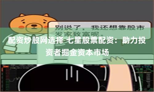 配资炒股网选择 七星股票配资：助力投资者掘金资本市场