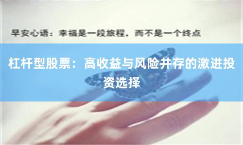 杠杆型股票：高收益与风险并存的激进投资选择